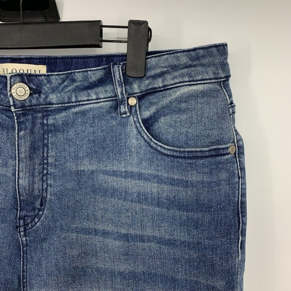 Eloquii Jeans Olivia Sculpting Skinny High Rise Blue Denim - Picture 5 of 14